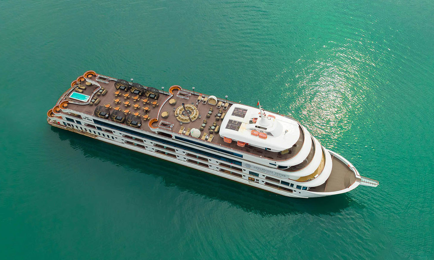 Du thuyền thăm vịnh Ambassador 5 sao Du thuyền thăm vịnh Ambassador 5 sao